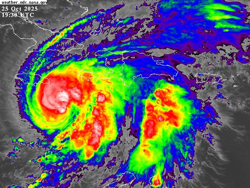 Lluvias por Melissa continuarán esta tarde-noche sobre el gran Santo Domingo y otras provincias