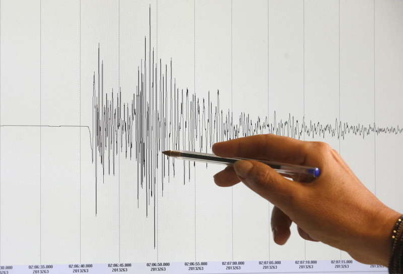 Imagen de archivo del gráfico de un terremoto.